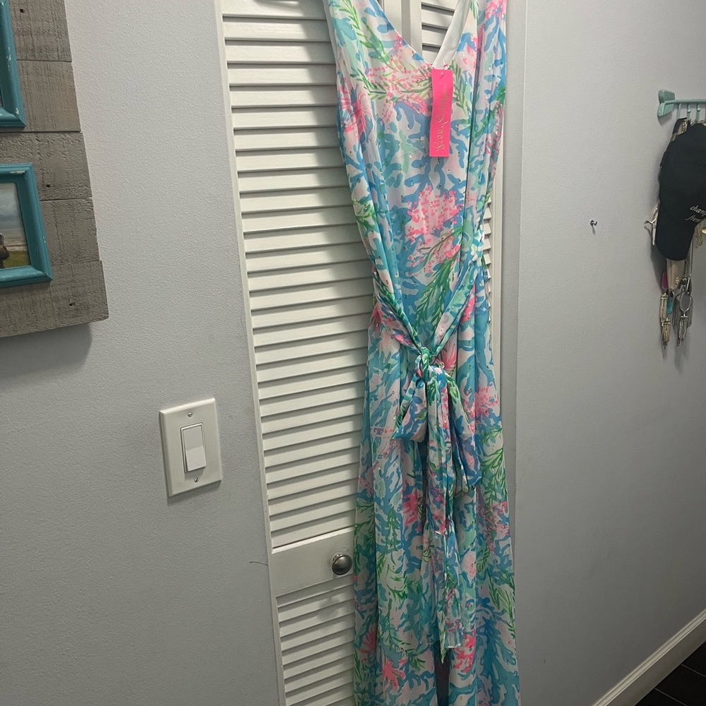 Colorful Floral Sleeveless Dress - Picture 2 of 10